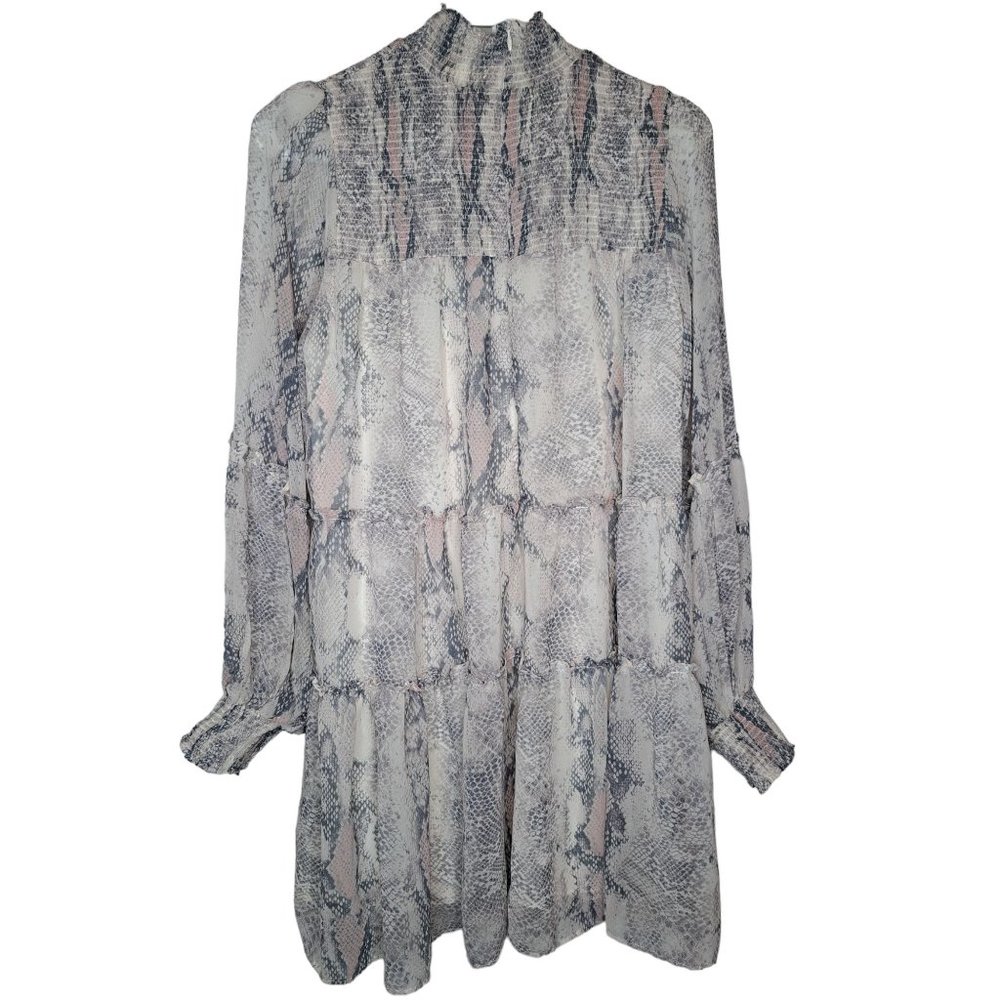 Olivaceous (Anthropology) Multicolor Large Mock Neckline & Tiered Body